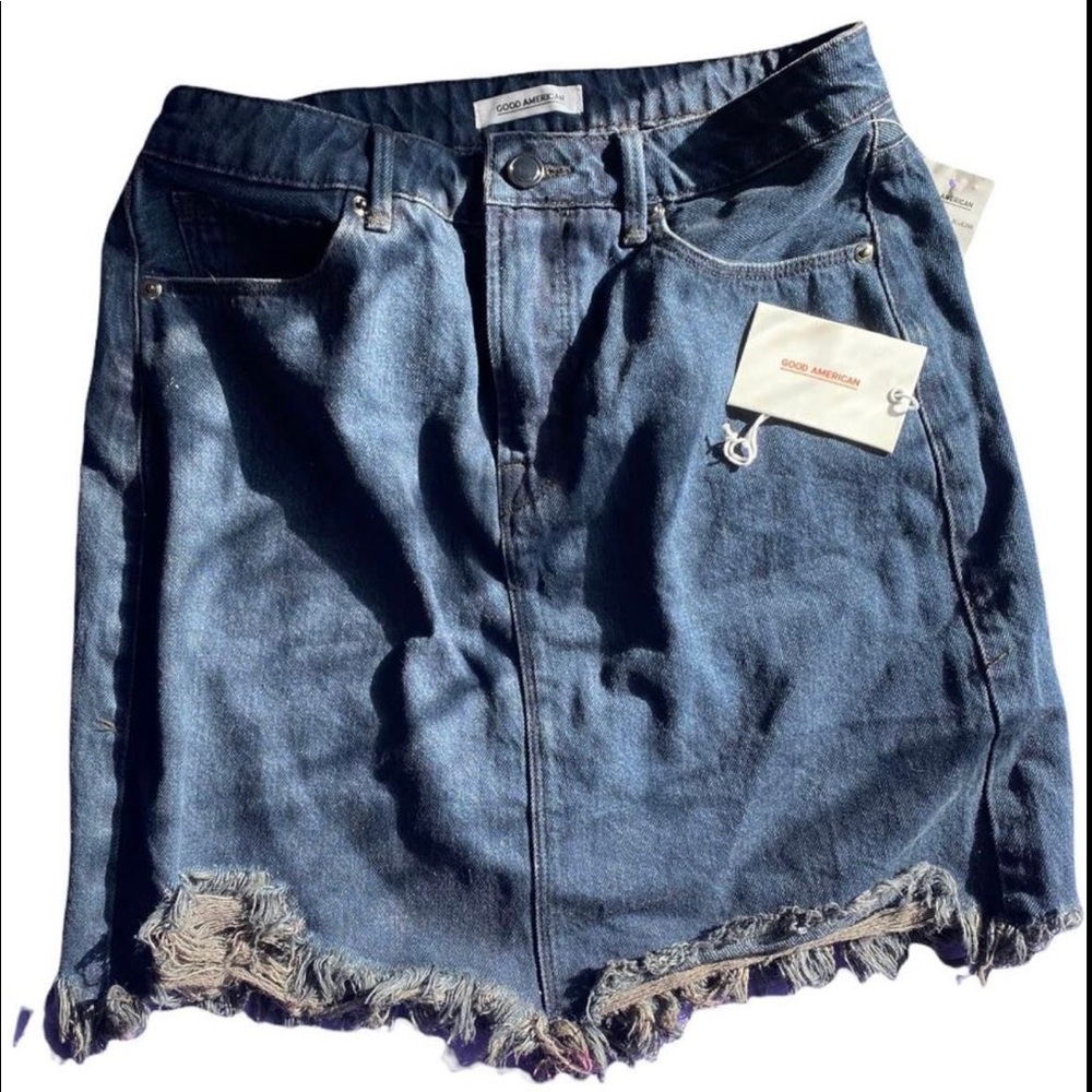 Good American jean skirt